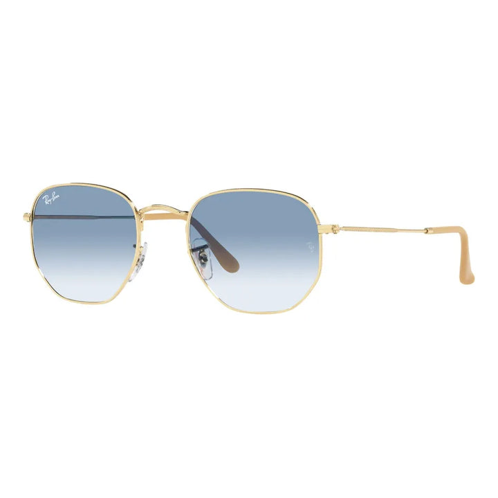 Gafas De Sol Ray-ban I-shape Hexagonal Talle Standard Armazón Polished Gold Y Lente Light Blue - Imagen 1