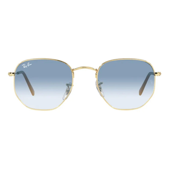 Gafas De Sol Ray-ban I-shape Hexagonal Talle Standard Armazón Polished Gold Y Lente Light Blue - Imagen 2