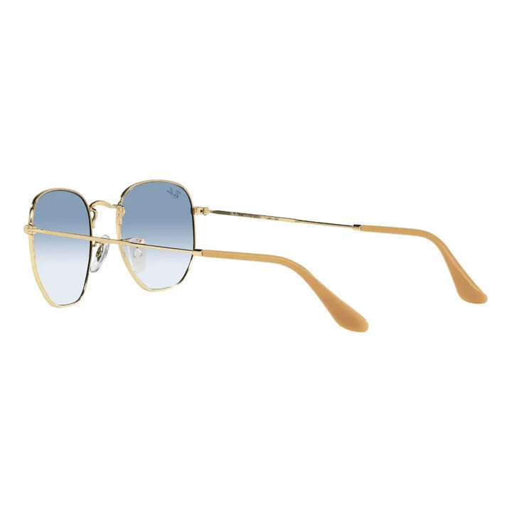 Gafas De Sol Ray-ban I-shape Hexagonal Talle Standard Armazón Polished Gold Y Lente Light Blue - Imagen 5
